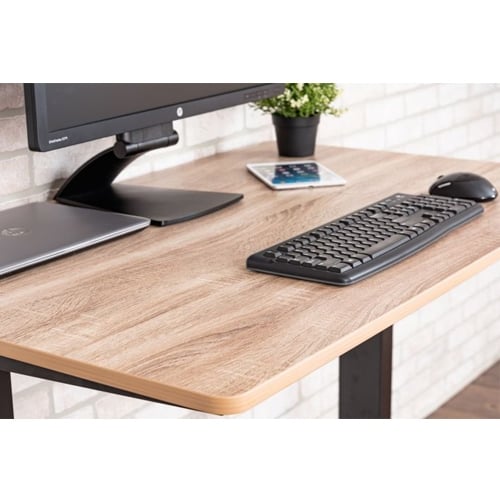 Luxor 48" White Oak High-Speed Crank Adjustable Stand Up Desk - STANDCF48-BK/WO