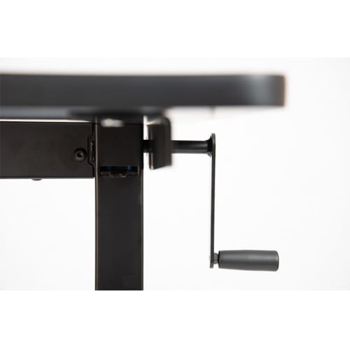 Luxor 60" White Oak High-Speed Crank Adjustable Stand Up Desk - STANDCF60-BK/WO