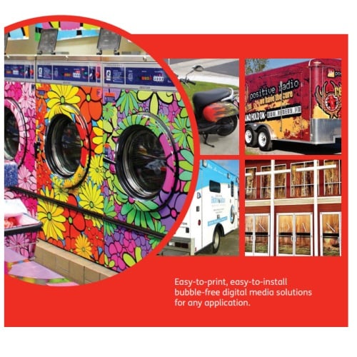 IMAGin B-free GRUV GV429R 3mil 54" x 150' Gloss White Removable Print Media