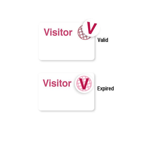 Manual Adhesive Expiring TIMEspot Badge - Visitor - 1000pk - Clearance Sale