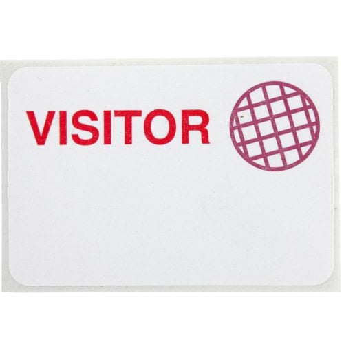 Manual Adhesive Expiring TIMEspot Badge - Visitor - 1000pk - Clearance Sale