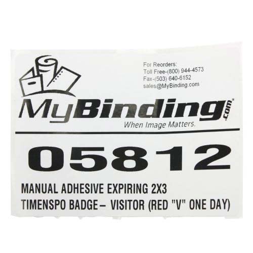 Manual Adhesive Expiring TIMEspot Badge - Visitor - 1000pk - Clearance Sale