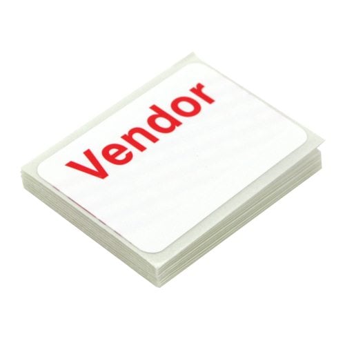 Manual ONEstep TIMEbadge Expiring Badge - Vendor - 500pk