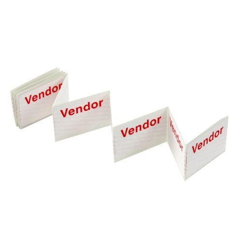 Manual ONEstep TIMEbadge Expiring Badge - Vendor - 500pk