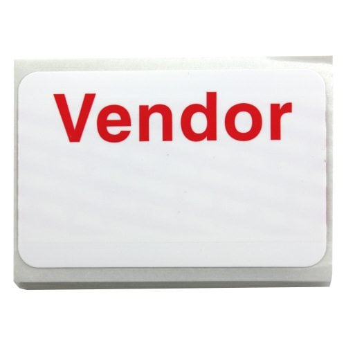 Manual ONEstep TIMEbadge Expiring Badge - Vendor - 500pk