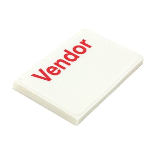 Manual TIMEbadge Expiring One Day Badge FRONTpart - Vendor - 1000pk