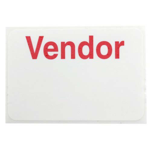 Manual TIMEbadge Expiring One Day Badge FRONTpart - Vendor - 1000pk