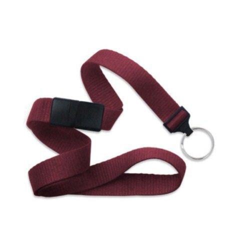 Maroon Microweave Break-Away Lanyard with NPS Split Ring - 100pk