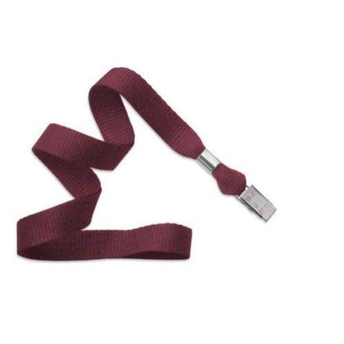Maroon Microweave Lanyard with NPS Bulldog Clip - 100pk