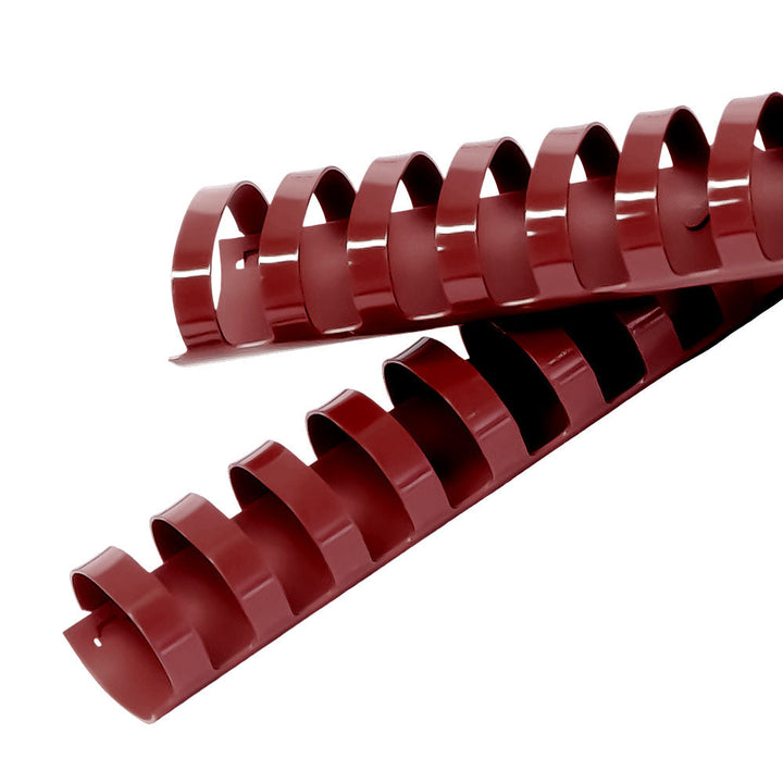 1-1/4" Maroon Plastic Binding Combs - 50pk
