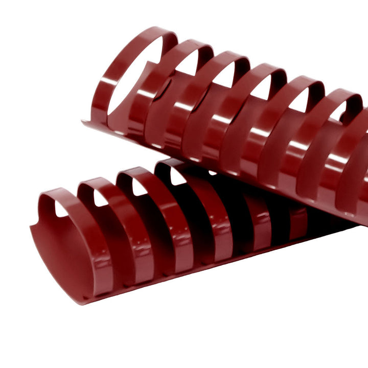 1-3/4" Maroon Plastic Binding Combs - 50pk