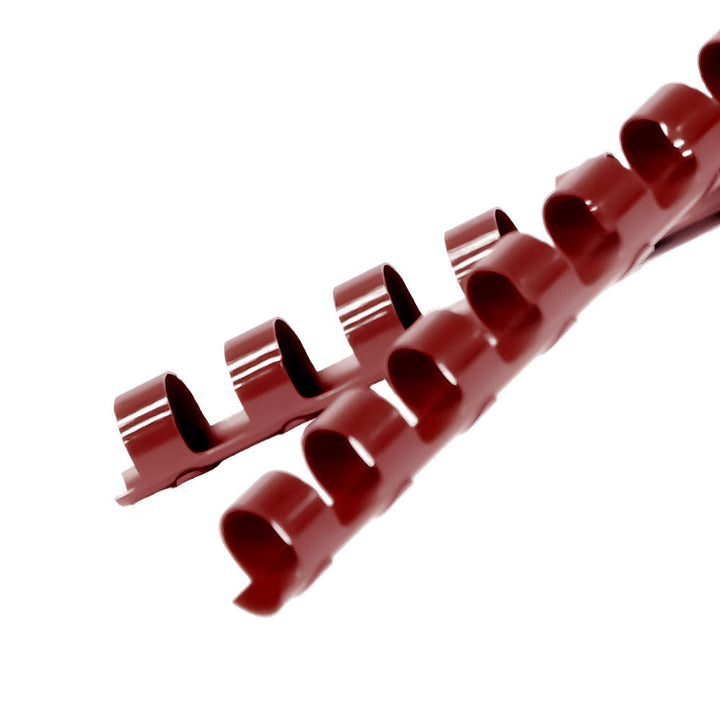 7/16" Maroon Plastic Binding Combs - 100pk