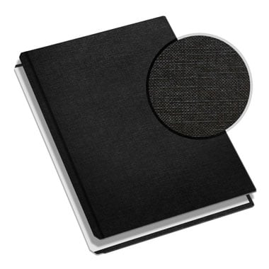 MasterBind 11" x 8.5" Black Classic Linen Hard Covers - 20 Covers / Pack