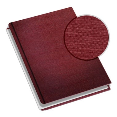 MasterBind 11" x 8.5" Burgundy Classic Linen Hard Covers - 20 Covers / Pack