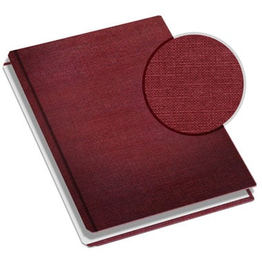 MasterBind 11" x 9" Burgundy Classic Linen Hard Covers w/Tabs - 20 Covers / Pack