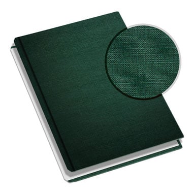 MasterBind 11" x 8.5" Green Classic Linen Hard Covers - 20 Covers / Pack