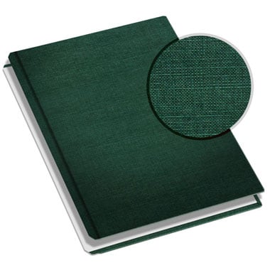 MasterBind 11" x 9" Green Classic Linen Hard Covers with Tabs - 20 Covers / Pack