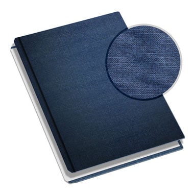 MasterBind 11" x 8.5" Navy Classic Linen Hard Covers - 20 Covers / Pack