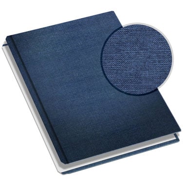 MasterBind 11" x 9" Navy Classic Linen Hard Covers with Tabs - 20 Covers / Pack