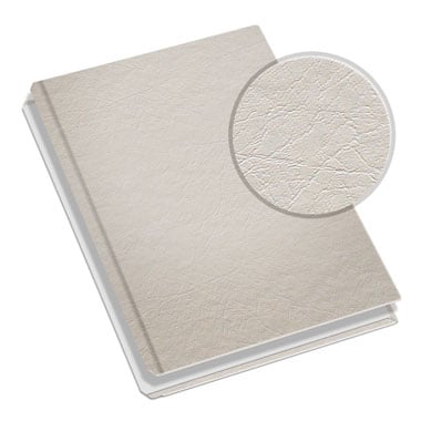 MasterBind White 11" x 8.5" Portrait Mundial Hard Covers - 20 Covers / Pack