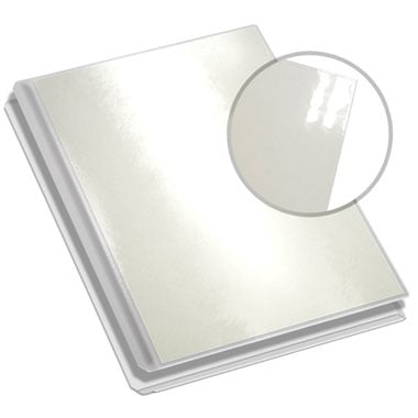 MasterBind White 11 x 9" Pouch Front Covers w/Tabs - 20/BX