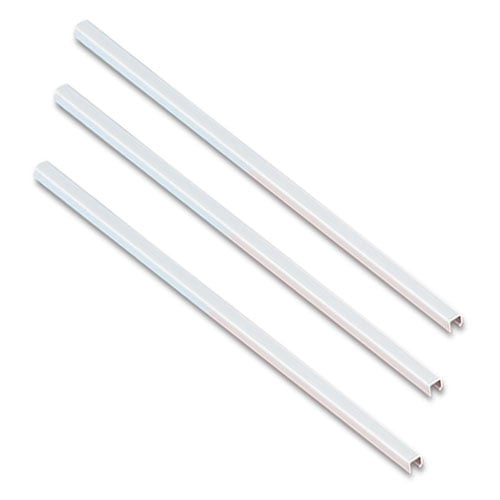 MasterBind 11" White Hard Cover Binding Channels - 10/BX