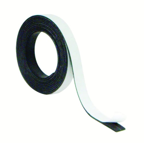 MasterVision 1/2" x 7' Black Magnetic Adhesive Tape Roll