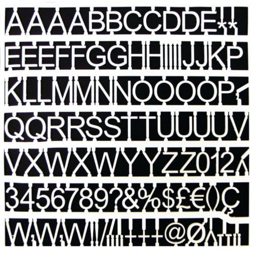 MasterVision 3/4'' White Plastic Interchangeable Characters