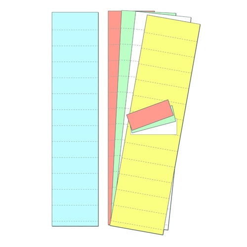 MasterVision 1" x 2" Assorted Magnetic Data Card Inserts (Refill) - 1000pk