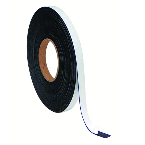 MasterVision 1" x 4' Black Magnetic Adhesive Tape Roll