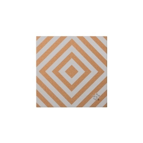 MasterVision 16" x 16" Chevron Designed White & Natural Cork Frameless Bulletin Board