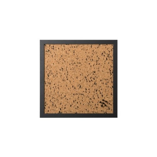 MasterVision 18" x 18" Black Speckled Natural Cork Bulletin Board with Black MDF Frame