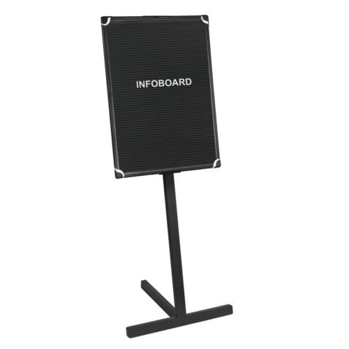 MasterVision 18" x 24" Black Letterboard Stand with Black Aluminum Frame