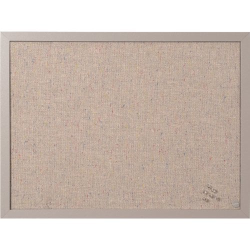 MasterVision 18" x 24" Pearl Fabric Bulletin Board with Gray Frame