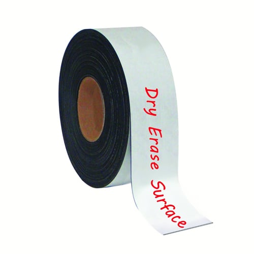 MasterVision 2"x50' White Magnetic Dry-Erase Tape Roll