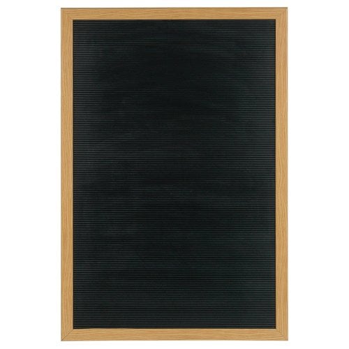 MasterVision 24" x 35" Black Letterboard with Oak Wood Frame
