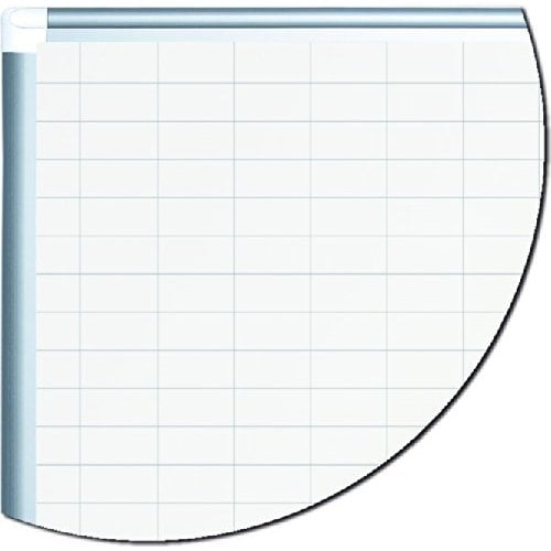 MasterVision 36" x 48" Magnetic Platinum Plus 1x2 Grid Planner Porcelain Whiteboard with Accessory Kit