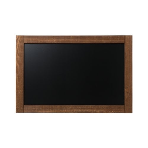 MasterVision 24" x 36" Rustic Black Chalkboard with Antique Vieux Chene Oak Frame