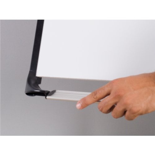 MasterVision 27.5" x 39" Magnetic Porcelain Pure White Dry-Erase Mobile Easel