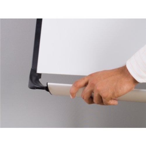MasterVision 27.5" x 39" Magnetic Porcelain Pure White Dry-Erase Mobile Easel