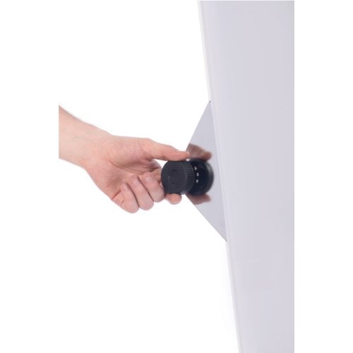 MasterVision 29.7 x 41.9" Heavy-Duty Magnetic Glass Mobile Easel (5-Star Base)