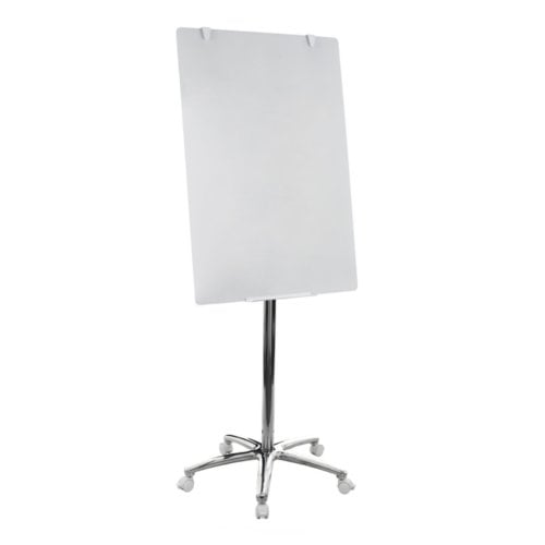 MasterVision 29.7 x 41.9" Super Value Glass Mobile Easel (5-Star Base)