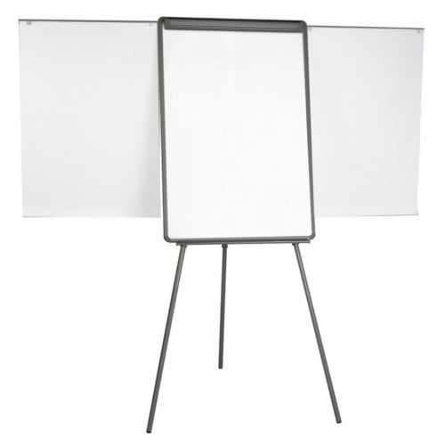 MasterVision 29" x 41" Economic Tripod Presentation Easel w/ Extension Bars (Silver Easy Clean Dry-Erase)