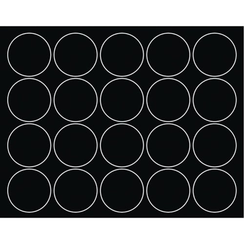 MasterVision 3/4" Black Magnetic Dry-Erase Circles - 20pcs
