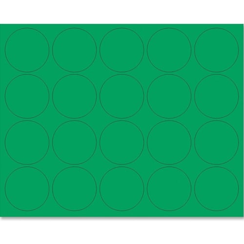 MasterVision 3/4" Green Magnetic Dry-Erase Circles - 20pcs