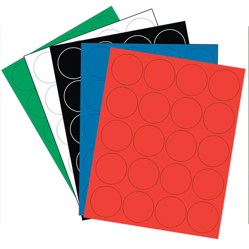MasterVision 3/4" Magnetic Dry-Erase Circles - 20pcs