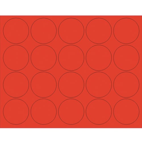MasterVision 3/4" Red Magnetic Dry-Erase Circles - 20pcs