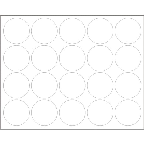 MasterVision 3/4" White Magnetic Dry-Erase Circles - 20pcs