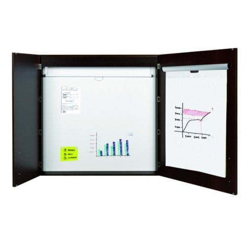 MasterVision 3-in-1 Ebony 4' x 4' Conference Room Cabinet (2-Door)