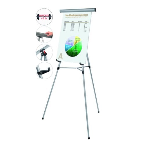 MasterVision 3-Leg Heavy-Duty Telescoping Display Easel (Adjustable Height 37.5" -69")
